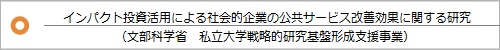 インパクト投資活用による社会的企業の公共サービス改善効果に関する研究