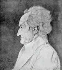 Goethe, nach der Natur gezeichnet v. L. Sebbers, Weimar den 7ten September, 1826