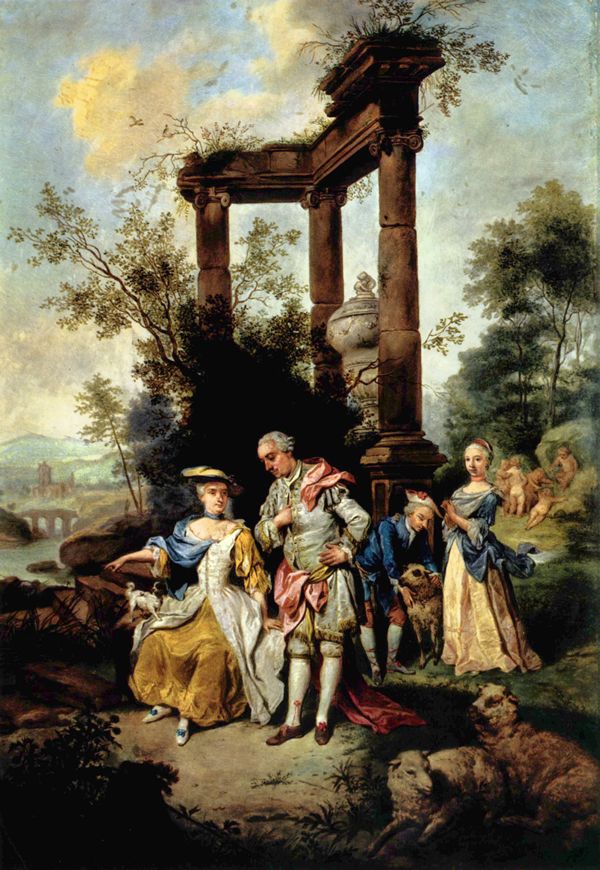 Seekatz, Die Familie Goethe im Schäferkostüm