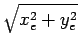 $\displaystyle \sqrt{x_e^2+y_e^2}$