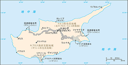 キプロス地図