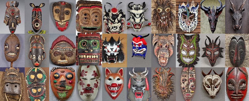 生成仮面を愛でる