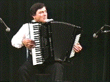  a Russian accordionist