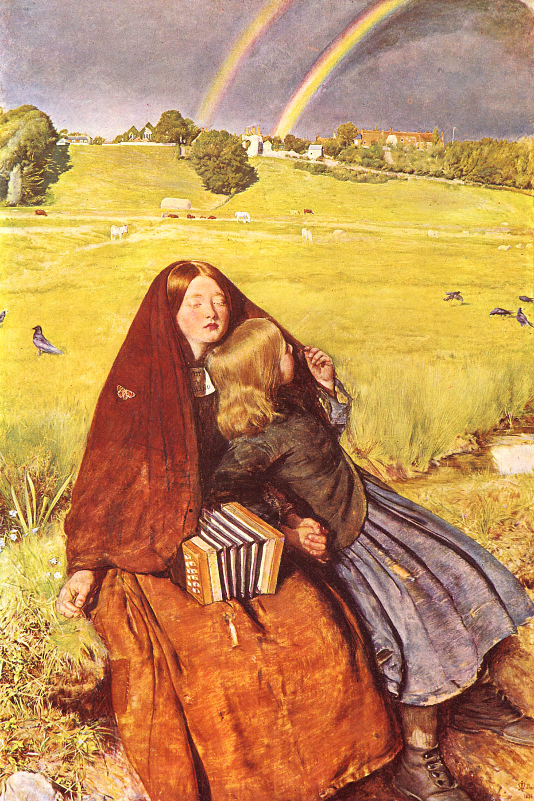 コンサーティーナ,concertina,The Blind Girl 1856,John Everett Millais