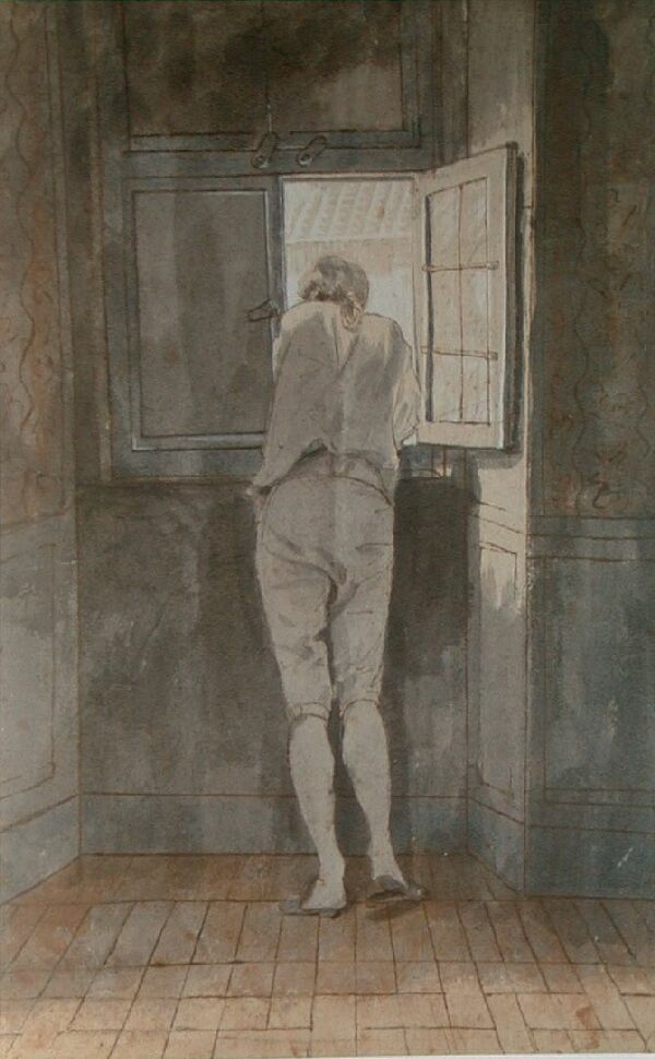 J.W.H. Tischbein, Goethe am Fenster der römischen Wohnung am Corso, 1787