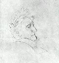 Goethe im Tode. Zeichnung von Friedrich Preller